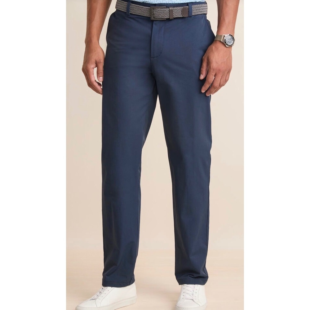 Vineyard Vines On-The-Go Pant Mens 46x30 Navy Blue Performance Chino Stretch OTG